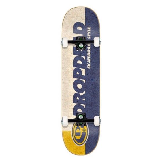 Skate Montado Drop Dead Amador Extended Logo Azul e Amarelo 8”x 31.6’ x 14’’