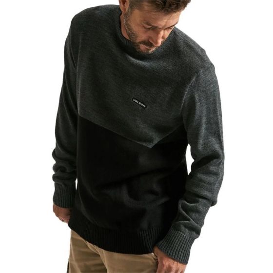 Tricot Volcom Stone Block Preto Mescla