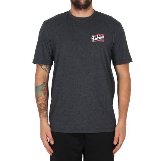 Camiseta Volcom Varnish Mescla Preto