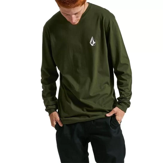 Camiseta Manga Longa Volcom Stone Iconic Verde 