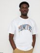 Camiseta Primitive Skateboards Collegiate Aquatic White