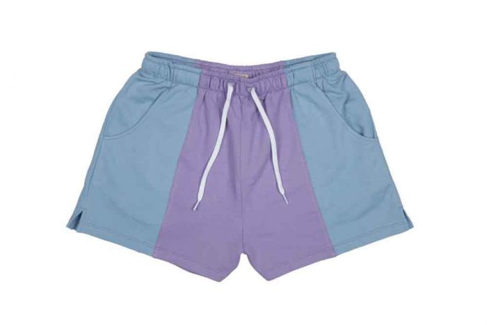 Detalhe Short Moletom Feminino Child Cracked Lilás Child Skate - Estilo Urbano
