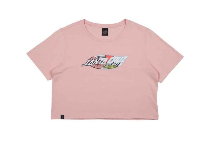 Blusa Cropped Feminina Santa Cruz Skateboards Strange Oval Strip Dot 