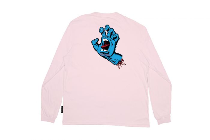 Camiseta Manga Longa Santa Cruz Skateboards Screaming Hand Rosa