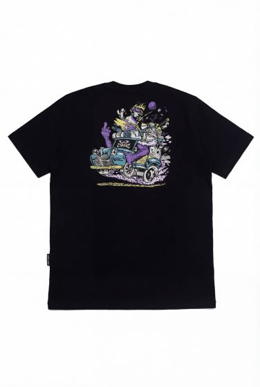 Camiseta Santa Cruz Skateboards Johnson Beast Wagon Stripes - Militar