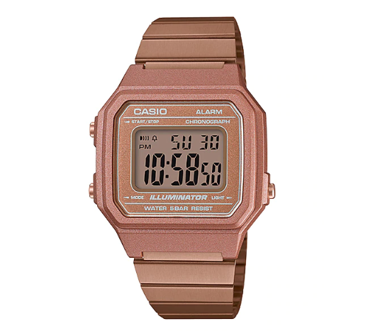 Foto RELOGIO VINTAGE ACO ROSE CASIO B650WC-5ADF-BR Melbourne Skateboards - Skate Shop Online