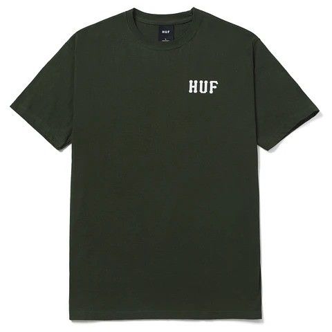 Camiseta Essentials Huf Wordwide Classic H Verde