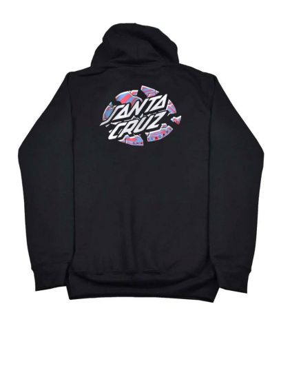 Moletom Canguru Fechado Santa Cruz Skateboards Warp Broken Dot Preto Santa Cruz Skateboards - Camiseta Skate Streetwear