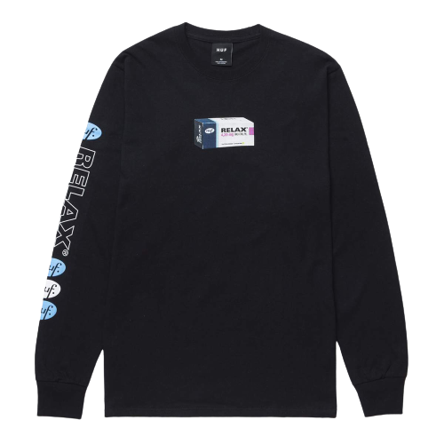 Camiseta Manga Longa HUF Relax Preto