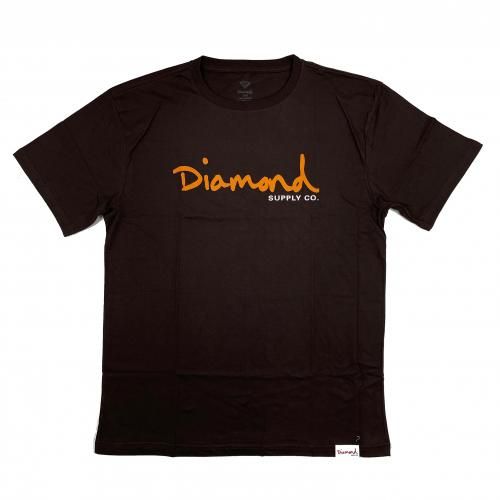 Detalhe Camiseta Diamond Supply OG Script Brown Diamond - Estilo Urbano