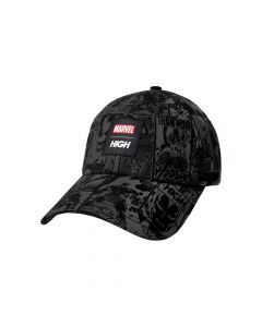 Boné High 6 Panel X Marvel HQ Black