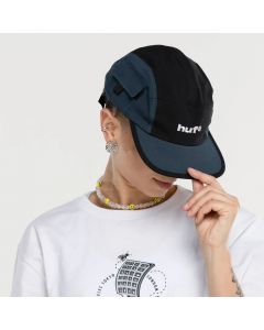 Boné Five Panel HUF Worldwide Utility Volley Hat Preto