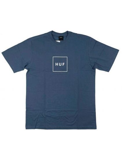 Camiseta Huf Essentials Box Logo Azul Marinho