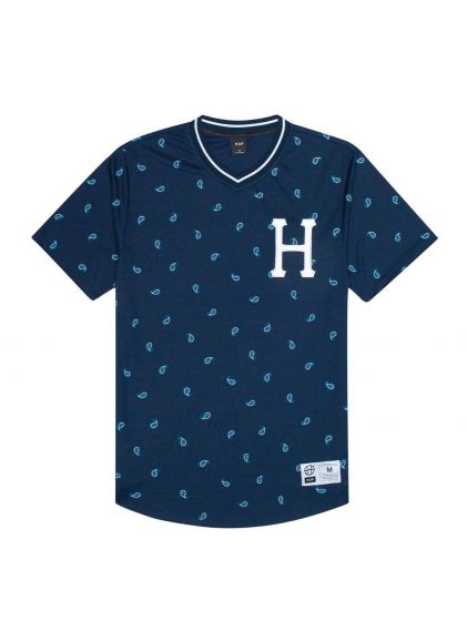 Camiseta Huf WorldWide Paisley Warmup Jer Azul Marinho