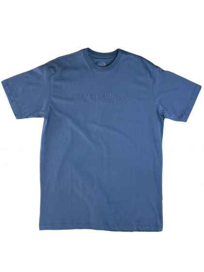 Camiseta Lakai Limited Basic Pullover Azul Bordada