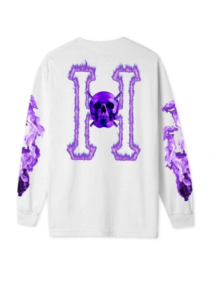 Camiseta Manga Longa HUF Worldwide Screw Head Branca