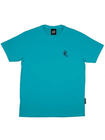 Camiseta Santa Cruz Screaming Hand Chest Azul Turquesa